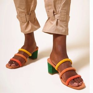 Charlotte Stone Belle in Rainbow Mule Strappy Sandal